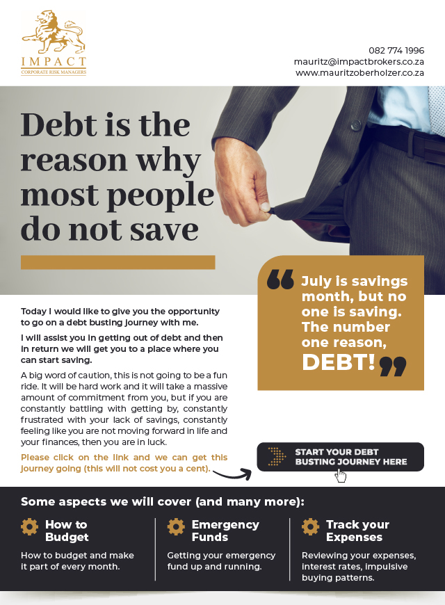 Debt is the reason why most people do not save