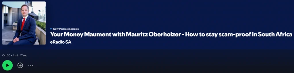 Your Money Maument with Mauritz Oberholzer – Where should you invest your money?